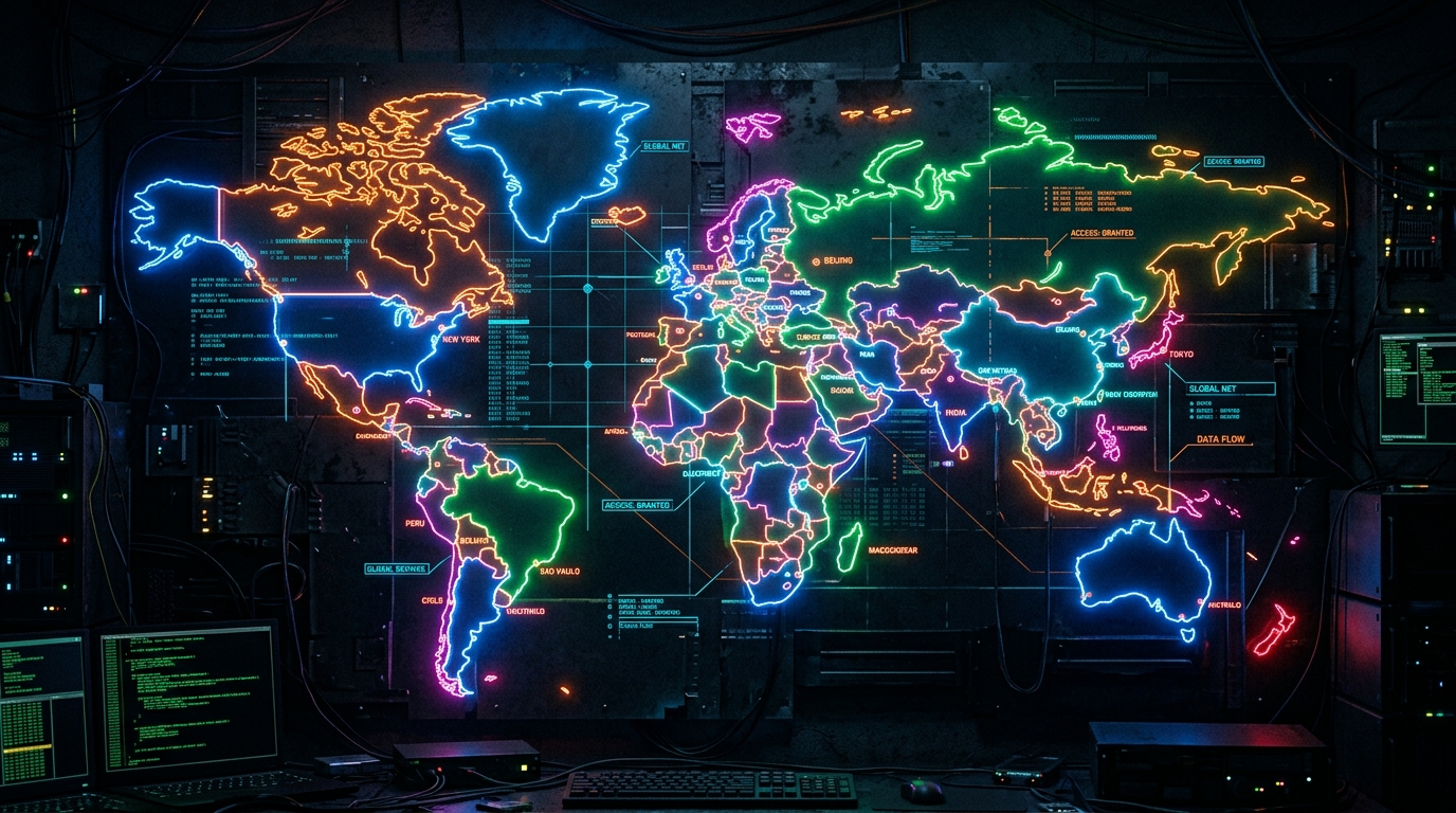 World map used for the country scan visualization