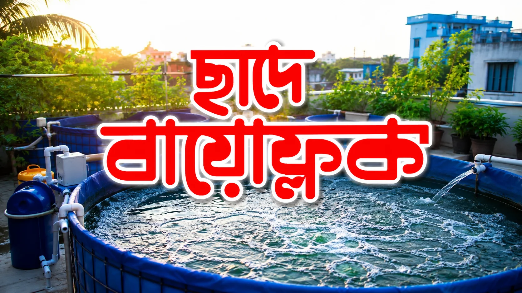 বাড়ির ছাদে বায়োফ্লক